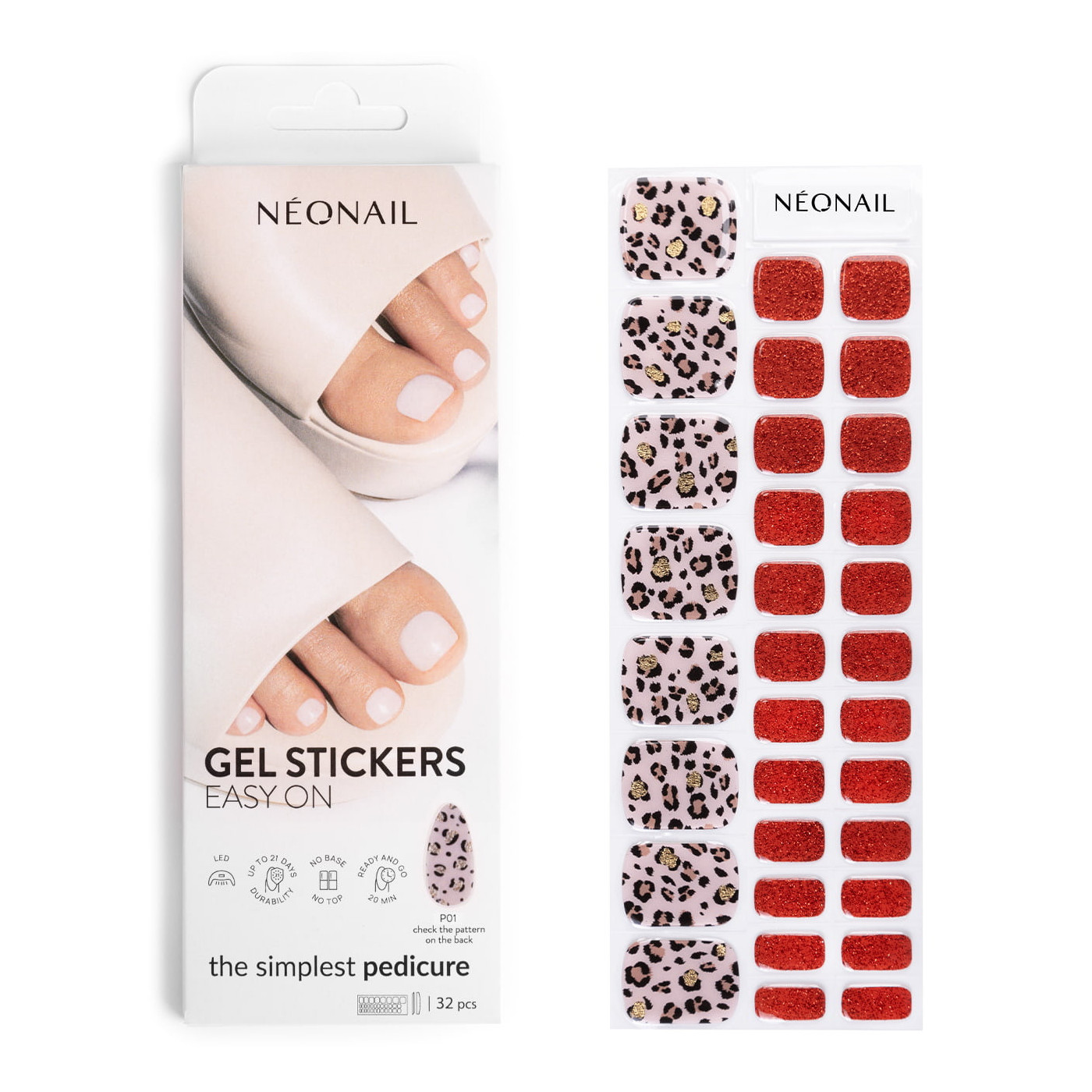 Gel Stickers Easy On P01 - Pedicure