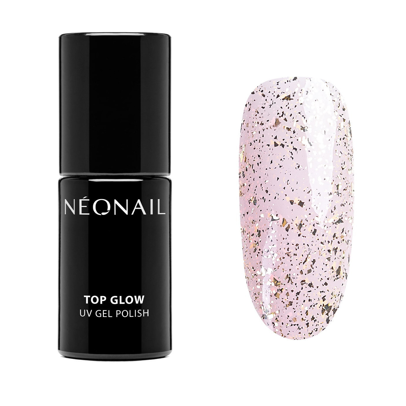 Smalto semipermanente 7,2 ml - Top Glow Gold Flakes