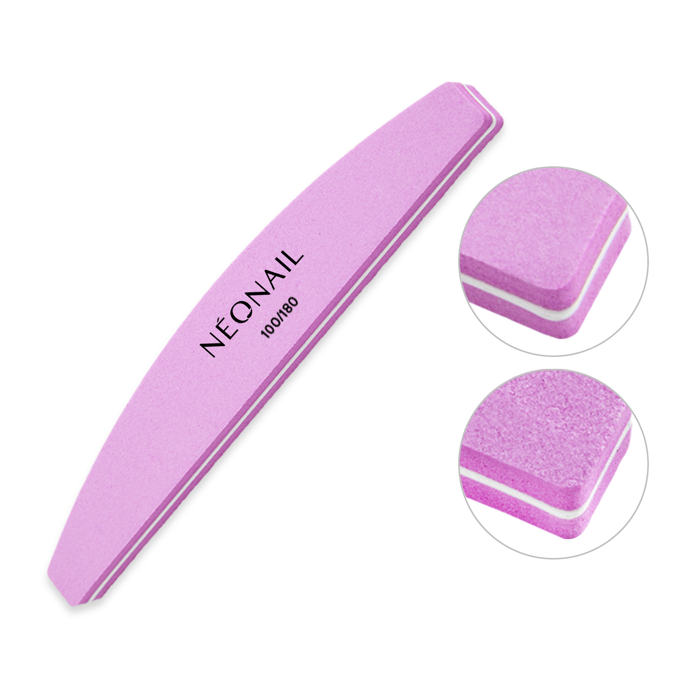 Lima mezzaluna per lucidatura 100/180 - rosa