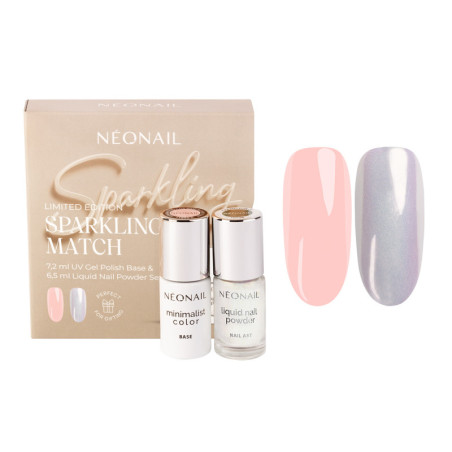 Sparkling Match &ndash; Set Base 7,2 ml & Polvere Unghie Liquida 6,5 ml