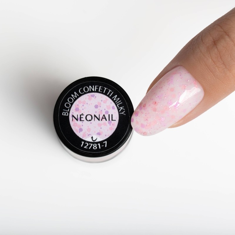 Smalto semipermanente 7,2 ml - Bloom Confetti Milky Smalto semipermanente 7,2 ml - Bloom Confetti Milky
