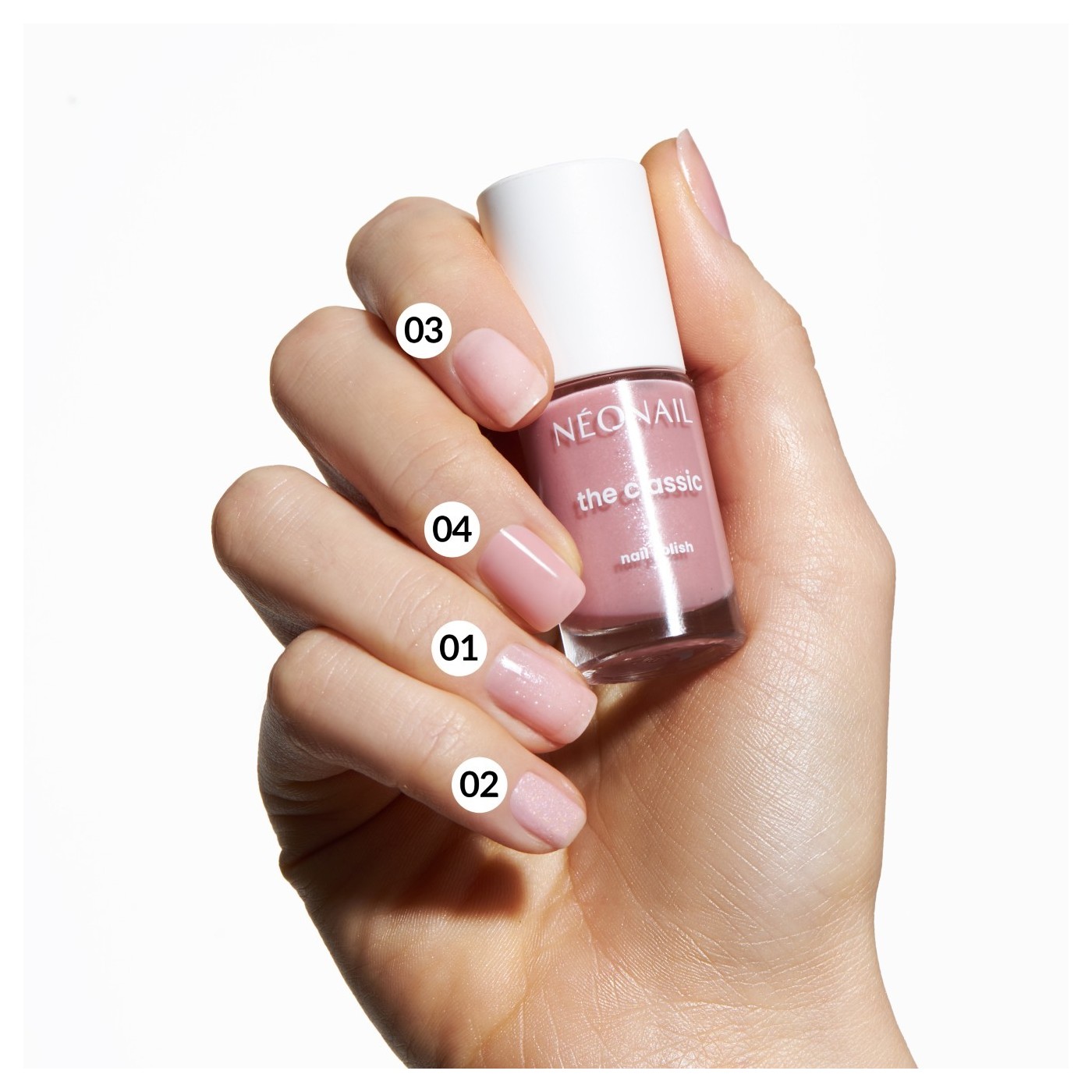 Glittery Pink 03 – smalto classico rosa con glitter | NEONAIL Glittery Pink 03 – smalto classico rosa con glitter | NEONAIL