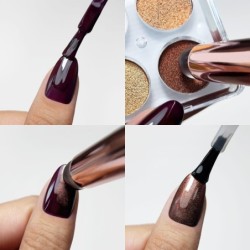 Palette di pigmenti pressati (4 colori) &ndash; effetto metallic o chrome | NEONAIL