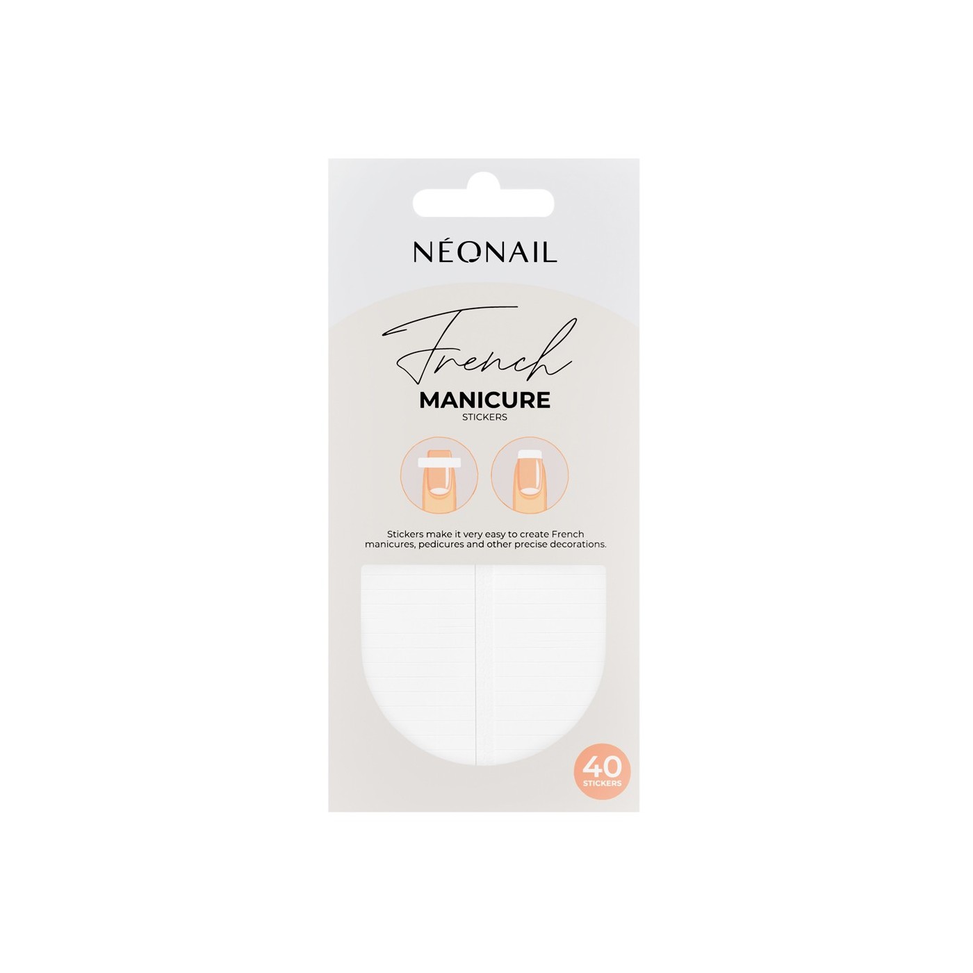Adesivi per french manicure unghie quadrate 40 pcs. - 02