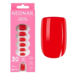 Flex Gel Press Ons 30 pz – Bold Red Short Square | NEONAIL Flex Gel Press Ons 30 pz – Bold Red Short Square | NEONAIL