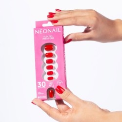 Flex Gel Press Ons 30 pz – Bold Red Short Square | NEONAIL Flex Gel Press Ons 30 pz – Bold Red Short Square | NEONAIL