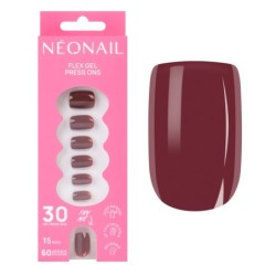 Flex Gel Press Ons 30 pz – Merlot Short Square Flex Gel Press Ons 30 pz – Merlot Short Square