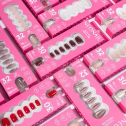 Flex Gel Press Ons 30 pz – Merlot Short Square Flex Gel Press Ons 30 pz – Merlot Short Square