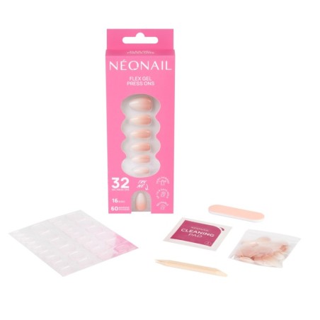 Flex Gel Press Ons 32 pz &ndash; Baby Boomer Rose Medium Almond | NEONAIL