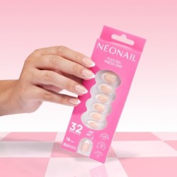 Flex Gel Press Ons 32 pz – Perfect French Medium Almond | NEONAIL Flex Gel Press Ons 32 pz – Perfect French Medium Almond | NEONAIL