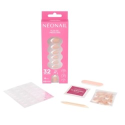 Flex Gel Press Ons 32 pz – Perfect French Medium Almond | NEONAIL Flex Gel Press Ons 32 pz – Perfect French Medium Almond | NEONAIL