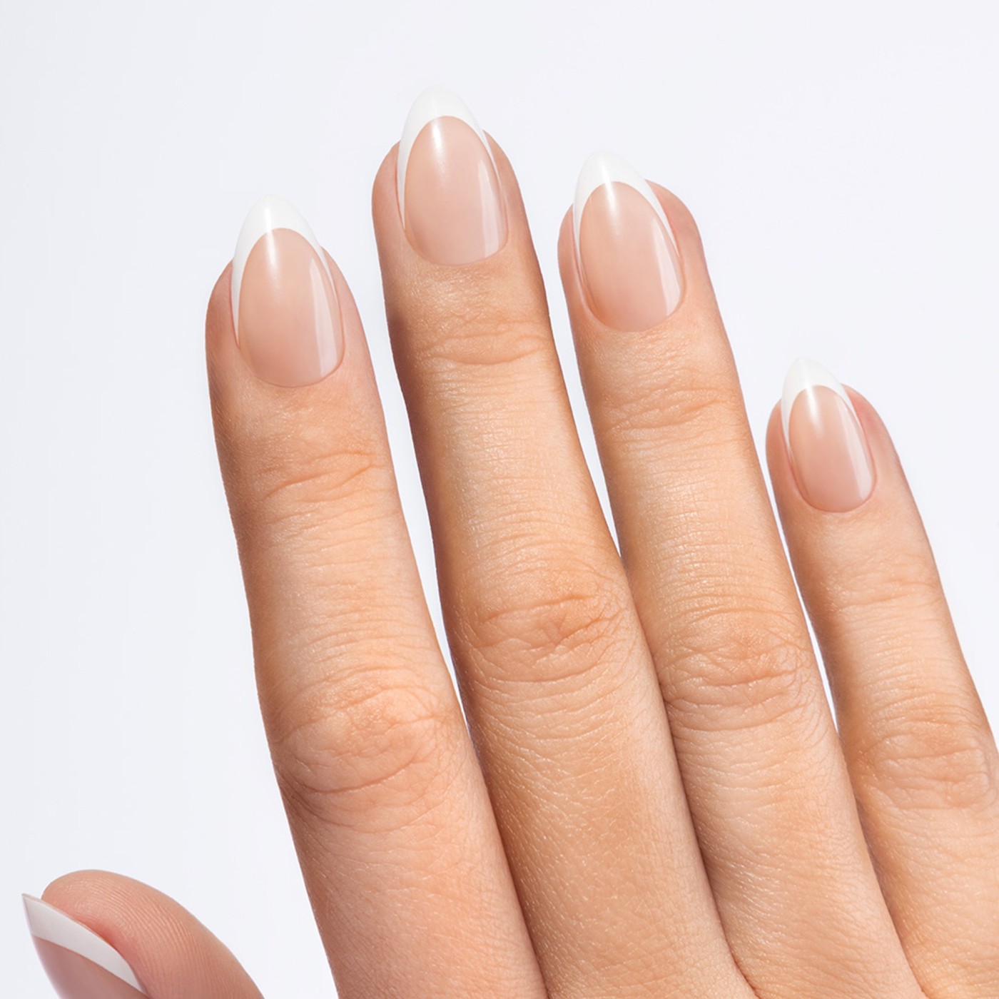 Flex Gel Press Ons 32 pz – Perfect French Medium Almond | NEONAIL Flex Gel Press Ons 32 pz – Perfect French Medium Almond | NEONAIL