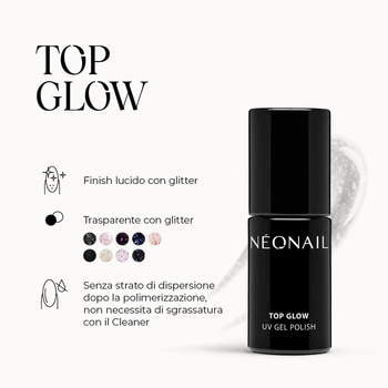 Smalto semipermanente 7,2 ml - Top Glow Gold Flakes Smalto semipermanente 7,2 ml - Top Glow Gold Flakes