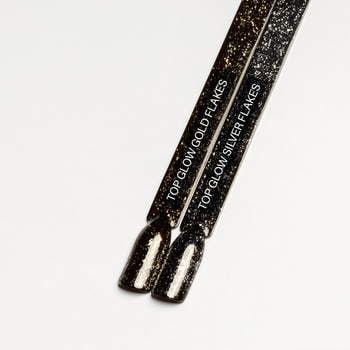 Smalto semipermanente 7,2 ml - Top Glow Gold Flakes Smalto semipermanente 7,2 ml - Top Glow Gold Flakes