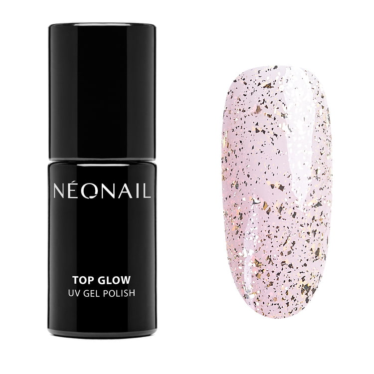 Smalto semipermanente 7,2 ml - Top Glow Gold Flakes